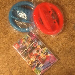 Mario Kart 8 Deluxe with steering wheels